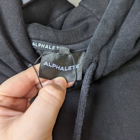 Alphalete Athletics Black Hoodie Proud But Never Satisfied Size Medium - Picture 3 of 9